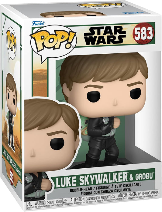 Star Wars Book of Boba Fett Luke Skywalker and Grogu Training Funko Pop! #583