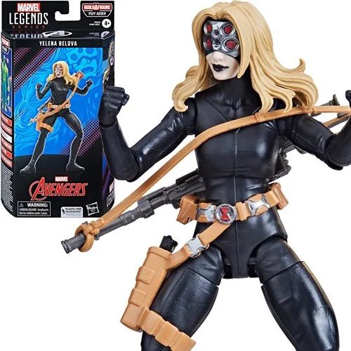 Avengers 2023 Marvel Legends Yelena Belova Black Widow 6-Inch Action Figure (Puff Adder BAF)
