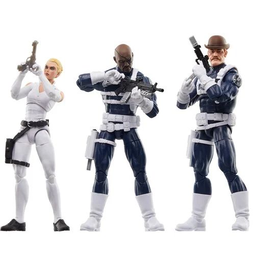 Captain America Marvel Legends Series Dum Dum Dugan, Sharon Carter, and Nick Fury Jr. 6-Inch Action Figure 3-Pack