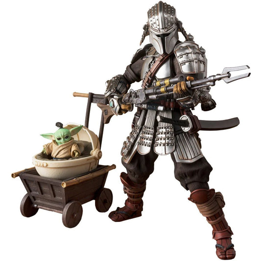 Star Wars The Mandalorian Ronin Mandalorian and Grogu Beskar Armor Meisho Movie Realization Action Figure
