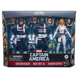 Captain America Marvel Legends Series Dum Dum Dugan, Sharon Carter, and Nick Fury Jr. 6-Inch Action Figure 3-Pack