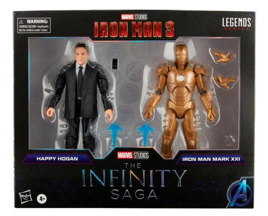 Avengers Infinity Saga Marvel Legends Happy Hogan and Iron Man Mark 21