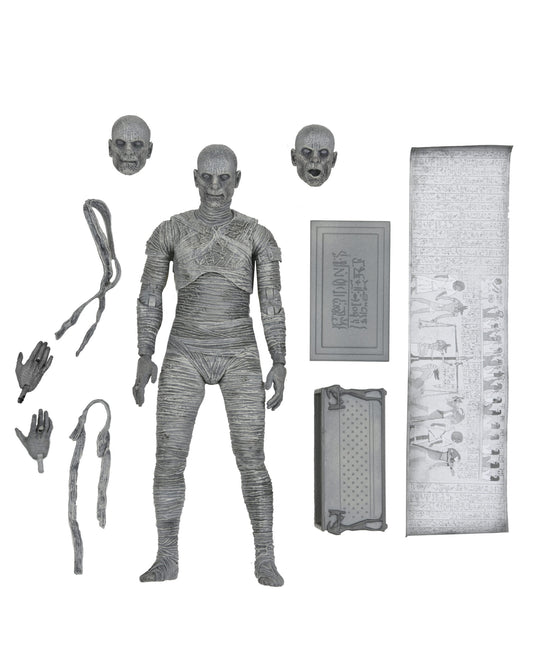 Universal Monsters Ultimate Mummy Black and White Version 7-Inch Scale Action Figure