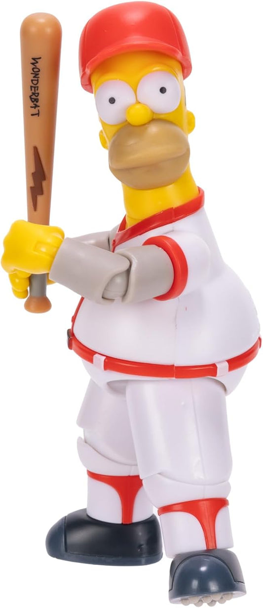 The Simpsons 5-Inch Wave 3 Baseball Homer with Bat and Removable Hat Action Figure