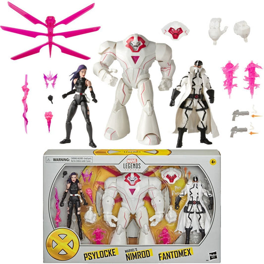 X-Men Marvel Legends Psylocke, Marvel's Nimrod, and Fantomex 6-inch Action Figures - Exclusive