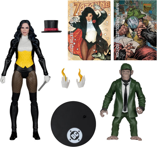 DC McFarlane Collector Edition Wave 13 #53 Zatanna with Detective Chimp DC Classic 7-Inch Scale Action Figure