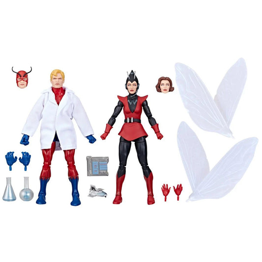 Avengers Marvel Legends Series Hank Pym (Giant-Man) and Janet Van Dyne (Wasp) 6-Inch Action Figure 2-Pack