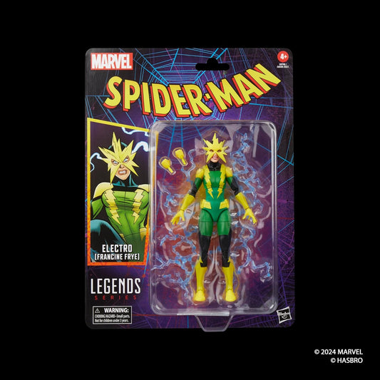 Spider-Man Retro Marvel Legends Electro (Francine Frye) 6-Inch Action Figure